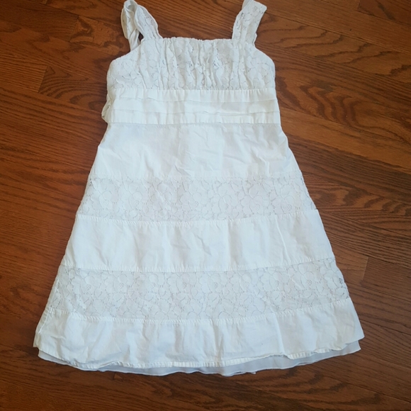 My michelle white lace dress tiered size 12 - Picture 1 of 3
